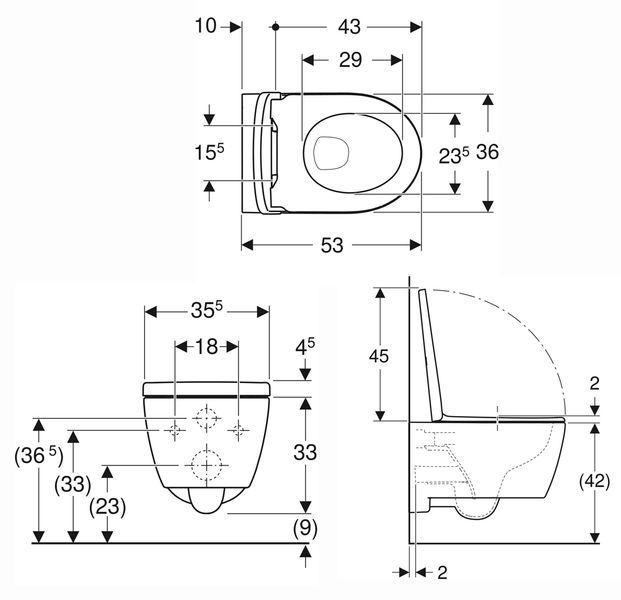 Унітаз підвісний Geberit Icon Rimless 501.663.JT.1 з сидінням Duroplast SoftClose (білий матовий) 545219 фото