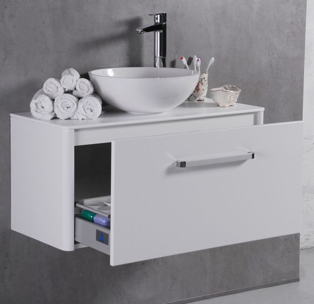 Тумба з умивальником Fancy Marble (Буль-Буль) Fiji 90 Kris (біла) 1007320 фото