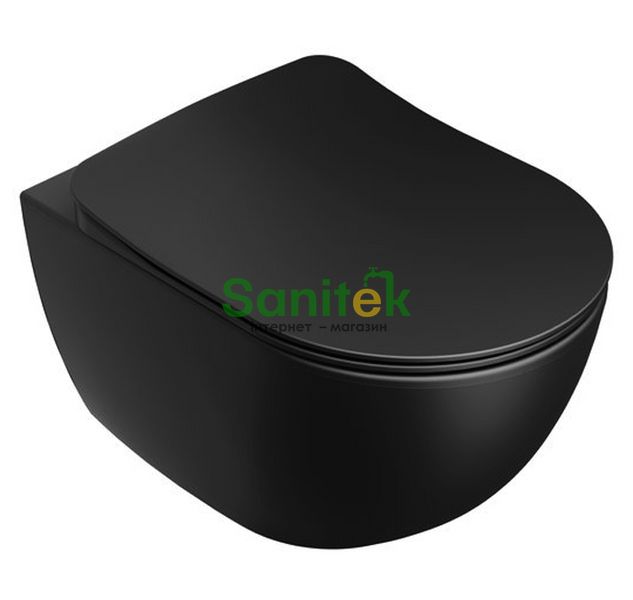 Сиденье для унитаза Ravak Uni Chrome Flat X01795 Soft Close (чорний мат) 571294 фото