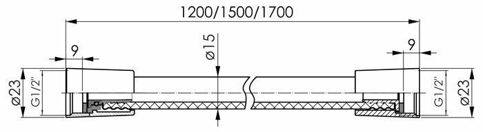 Душовий шланг Imprese PVC f03600101AC (120 см) anti-twist 970764 фото