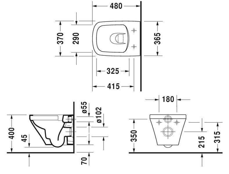 Унітаз підвісний Duravit DuraStyle Rimless 25710900001 з покриттям WonderGliss 174855 фото