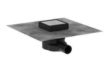 Душовий трап Hansgrohe RainDrain Point 100x100 мм 56247800 з решіткою (нержавіюча сталь) 683847 фото