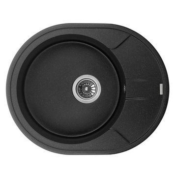 Гранітна мийка Granado Marbella (black shine) 371815 фото