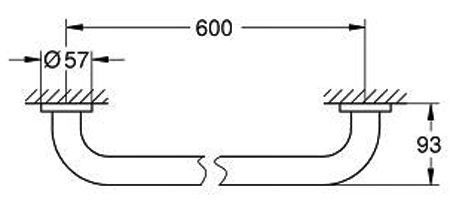 Поручень для ванной Grohe Essentials 40794001 (хром) 136170 фото