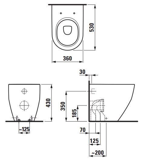 Унитаз напольный Laufen Pro H8229520000001 161332 фото