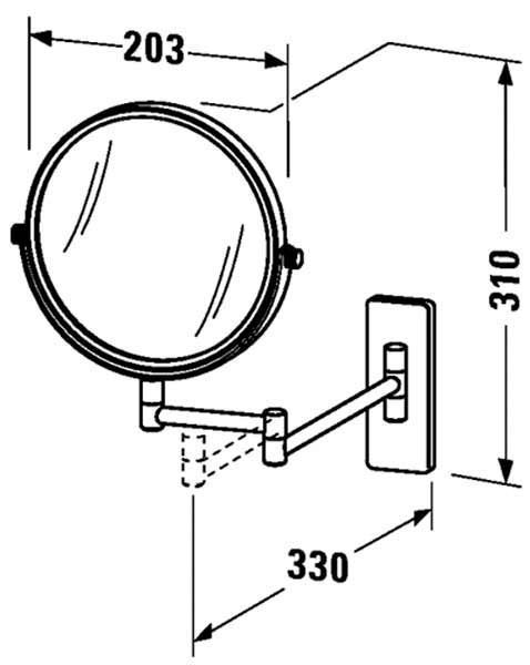 Косметичне дзеркало Duravit D-Code 0099121000 (хром) 114775 фото