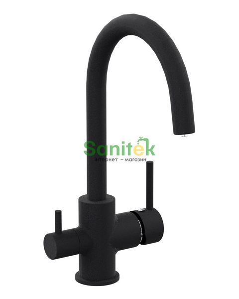 Змішувач для кухні Imprese Daicy 55009-UB з підключенням питної води (чорний) 132929 фото