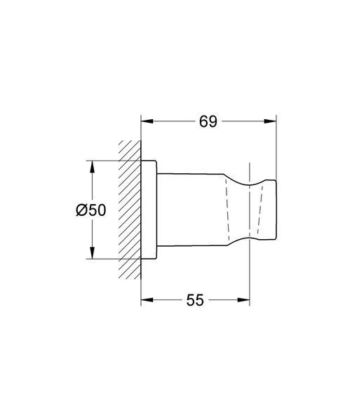 Тримач для ручного душу Grohe Rainshower 22117KF0 (чорний фантомний) 711829 фото