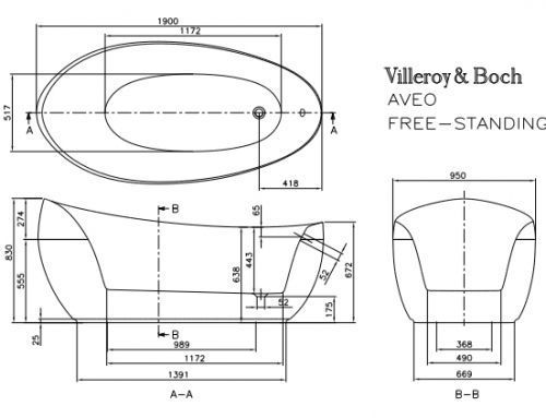 Ванна кварилова Villeroy&Boch Aveo 190x95 (UBQ194AVE9W1V-01) 153030 фото