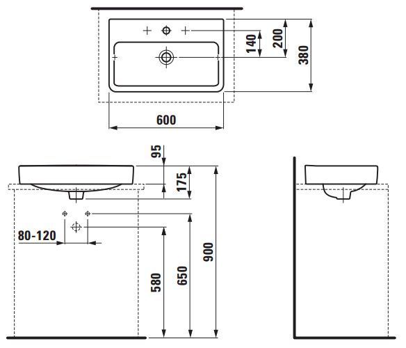 Умивальник Laufen Pro S 60x38 см (H8129530001041) 162151 фото