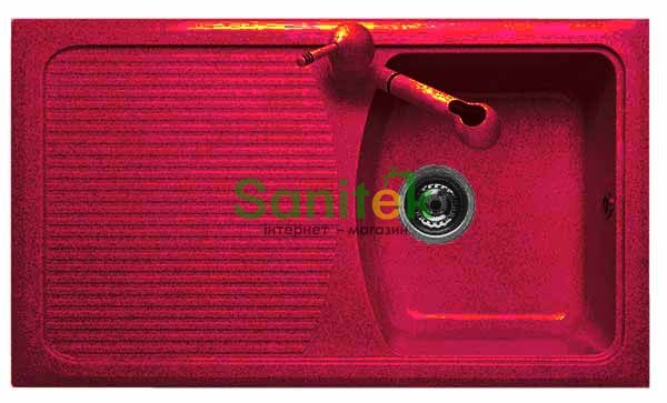 Гранітна мийка Telma Domino DO08610 Granite (49 ruby red) 147631 фото