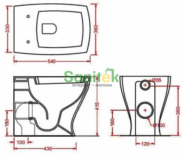 Унітаз підлоговий ArtCeram Jazz JZV002 03;00 (чорний) 155962 фото