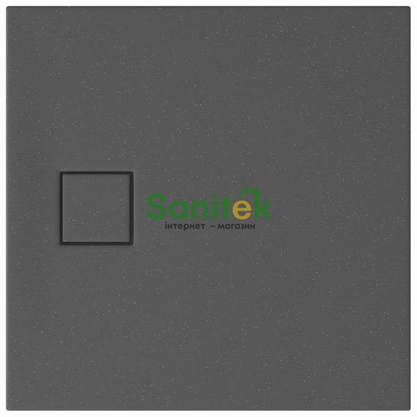 Душовий піддон Cersanit Tako Slim 80x80x4 (Сет B454) квадратний сірий матовий + сифон 545170 фото