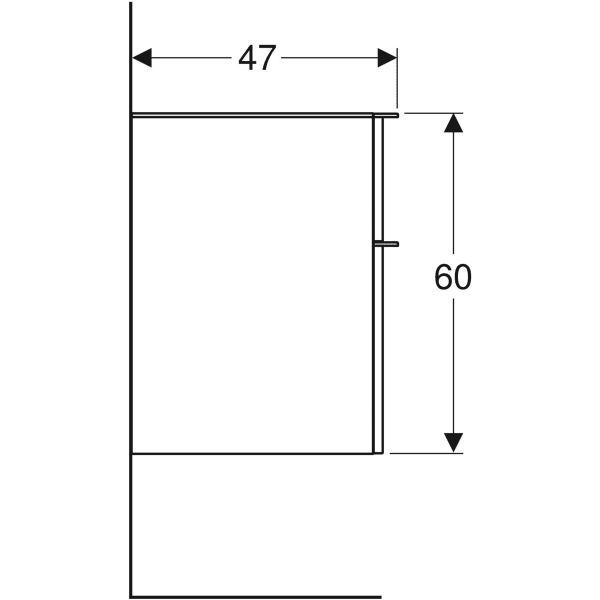 Шафка Geberit Smyle Square 500.357.JR.1 темний горіх/лава матовий 425652 фото