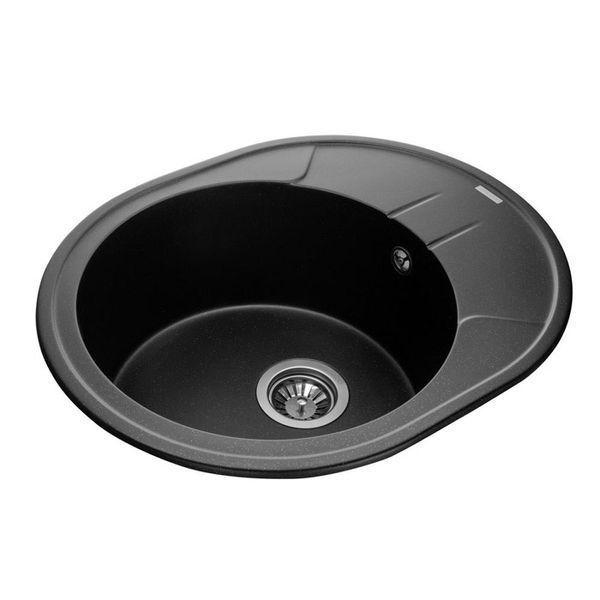 Гранитная мойка Granado Marbella (black shine) 371815 фото