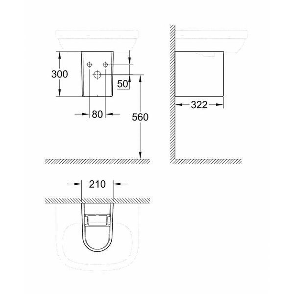 Напівп'єдестал Grohe Euro Ceramic 39201000 273567 фото