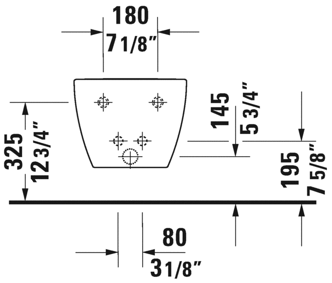 Биде подвесное Duravit Happy D.2 2258151300 (антрацит матовый) 412030 фото