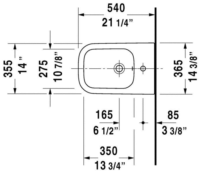 Биде подвесное Duravit Happy D.2 2258151300 (антрацит матовый) 412030 фото