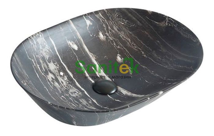 Умывальник Volle 59x43 см (13-40-255MAR) тёмный мрамор 435752 фото
