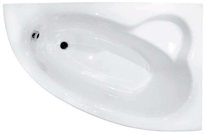 Ванна акриловая Besco Natalia Premium 150x100 (WAN-150-NPS) без ножек с ручками и подголовником, правая 371523 фото