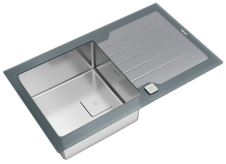 Кухонная мойка Teka Diamond 1B 1D 86 ST (115100021) нержавеющая сталь/серый камень 491022 фото