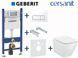 Комплект інсталяції Geberit Duofix 458.126.00.1+115.119.11.1 з унітазом Cersanit City Square Clean On з сидінням Soft Closing