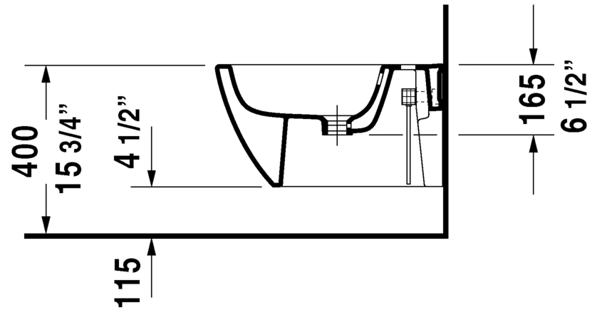 Биде подвесное Duravit Happy D.2 2258151300 (антрацит матовый) 412030 фото