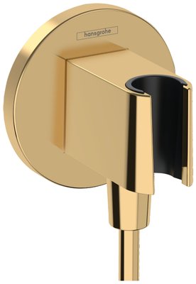 Подключение для душевого шланга Hansgrohe FixFit S 26888990 с держателем (золото) 674946 фото