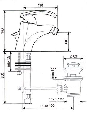 Смеситель для биде Emmevi Ramses SC72004 (мат-хром) 130 фото