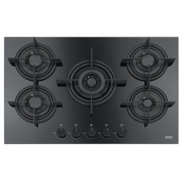 Варочная поверхность газовая Franke New Crystal FHCR 755 4G TC HE BK C (106.0374.283) чёрное стекло 130813 фото