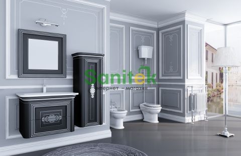 Пенал для ванної кімнати Ювента Botticelli Treviso TP-190 (чорне срібло) 123723 фото