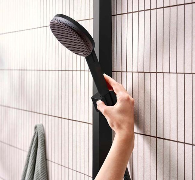 Душова система Hansgrohe Raindance Alive Q 340/210 1jet ShowerSelect Comfort 24580670 із термостатом (чорний матовий) 987228 фото