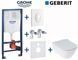 Комплект инсталляции Grohe Rapid SL 38722001 с унитазом Geberit Smyle Square Rimfree 500.683.00.2 с сиденьем soft close