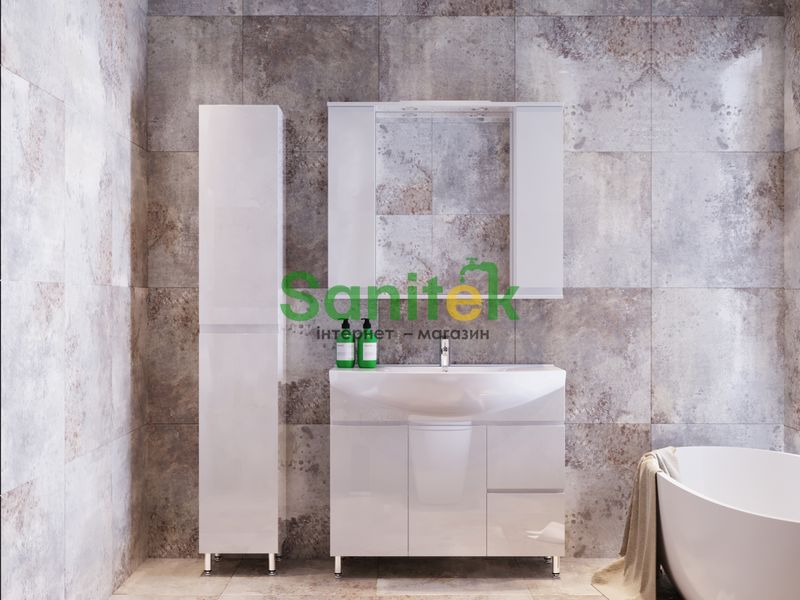 Дзеркало для ванної кімнати Ювента Monika MMC3-100 (біле) 119087 фото