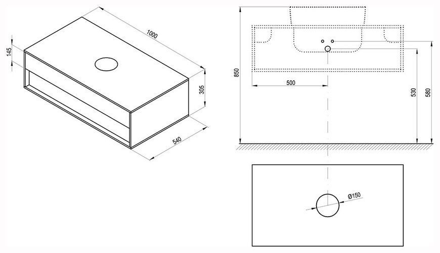 Тумба под умывальник Ravak Step SD 1000 (X000001418) со столешницей белый/орех 435713 фото