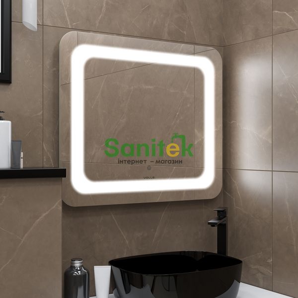 Дзеркало для ванної кімнати Volle Luna Tanga 80х70 (1648.52128700) з підсвічуванням та сенсорним включенням 686322 фото