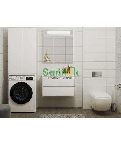 Пенал для ванної кімнати Мойдодир Soft Line П-66 підлоговий над пральною машиною (00-0007027) білий 534873 фото