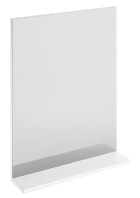 Зеркало для ванной комнаты Cersanit Melar 50см с полкой (белое) 123250 фото