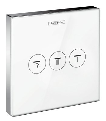 Переключающий вентиль Hansgrohe ShowerSelect 15736400 на 3 потребителя (белый-хром) 129391 фото