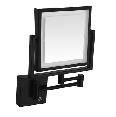 Косметическое зеркало Volle 2500.281104 с LED подсветкой и сенсорным включением (черный) 537943 фото