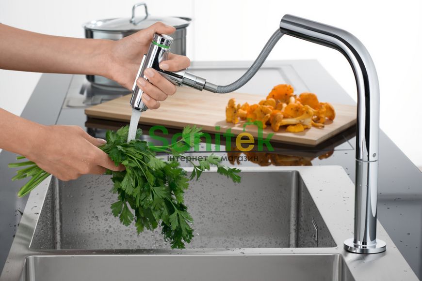 Кухонная мойка Hansgrohe C71-F765-10 (43203000) + Смеситель для кухни Hansgrohe Metris Select M71 73818000 с душем 305025 фото