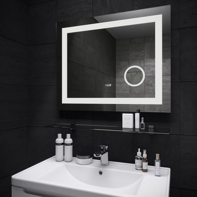 Дзеркало для ванної кімнати Sanwerk Ultra Mega 100x65см (ZU0000139) зі збільшуючим склом 159774 фото