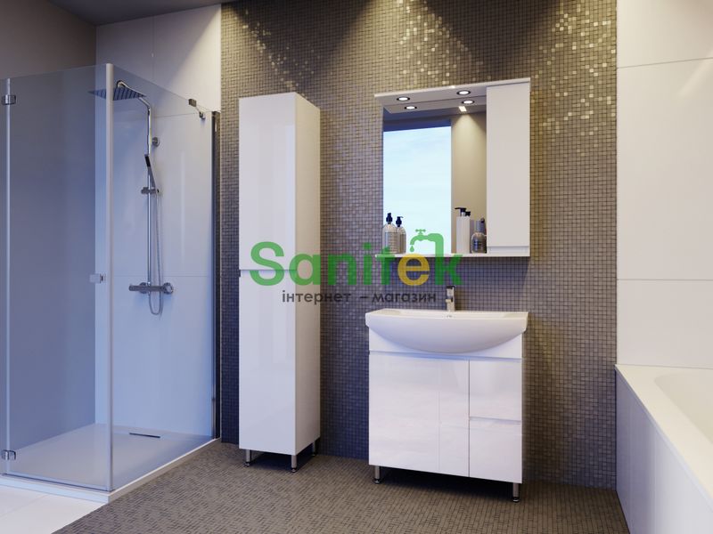 Дзеркало для ванної кімнати Ювента Monika MMC2-65 (біле) праве 153481 фото