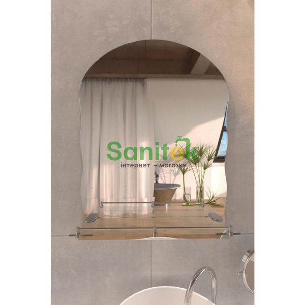 Дзеркало для ванної кімнати Lidz (WHI)-140.07.02 600х450 мм з полицею 384935 фото