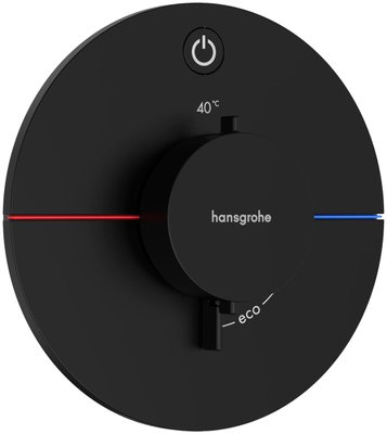 Змішувач для душа Hansgrohe ShowerSelect Comfort S 15553670 скрытого монтажа с термостатом (чёрный матовый) 694173 фото