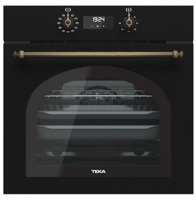 Духовой шкаф электрический Teka HRB 6400 AT (111010014) чёрный ручки латунь 342287 фото