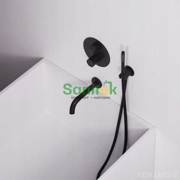 Смеситель для ванны и душа Rea Lungo REA-P6300 скрытого монтажа (чёрный матовый) 370825 фото