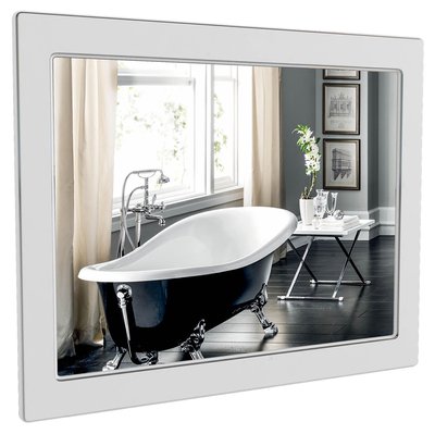 Дзеркало для ванної кімнати Аква Родос Беатріче 100 біле (АР000000909) патина хром 155795 фото