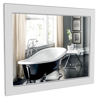Дзеркало для ванної кімнати Аква Родос Беатріче 80 біле (АР000000911) патина хром 155796 фото