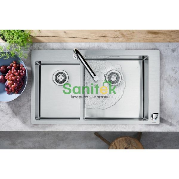 Кухонная мойка Hansgrohe C71-F655-09 (43206000) + Смеситель для кухни Hansgrohe Metris Select M71 73818000 с душем 271345 фото